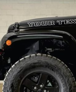 Jeep Wrangler Custom Text Outlined Hood Decal Sticker