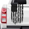 Weathered American Flag Tailgate Decal Sticker
