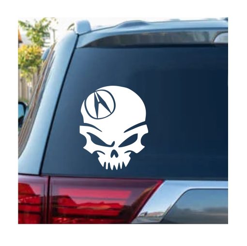 Acura Skull Window Decal Sticker