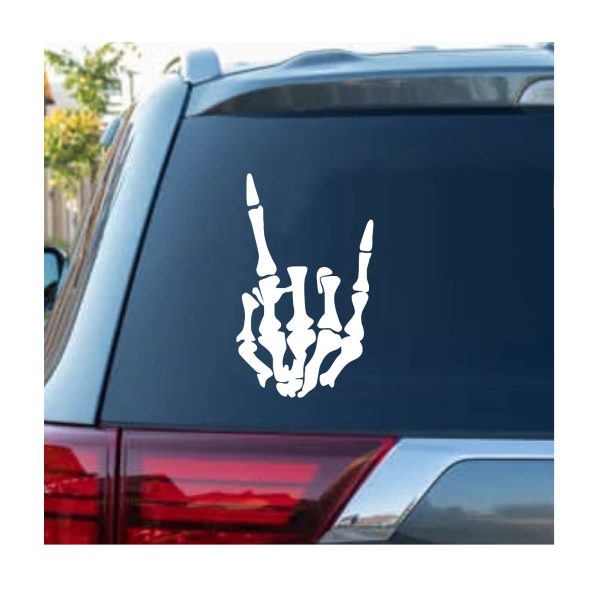 Skeleton Fingers Rock on decal sticker