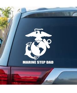 Marine Step Dad EGA Decal Sticker
