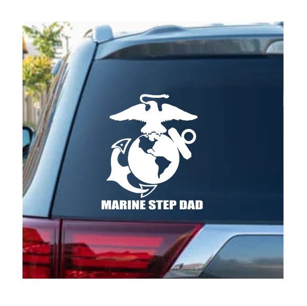 Marine Step Dad EGA Decal Sticker