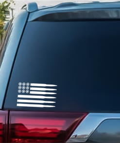 American Flag Bullets window decal Sticker