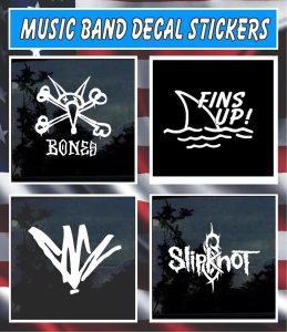 music band decal stickers