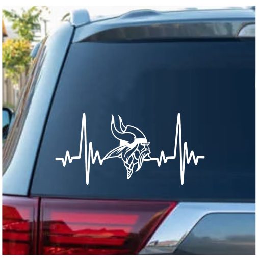 Minnesota Vikings Heartbeat Love Window Decal Sticker