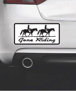 Gone Riding Bumper sticker