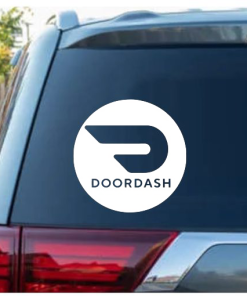 Door Dash Delivery Driver Window Decal Sticker