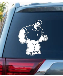 Bluto Popeye Cartoon Window Decal Sticker