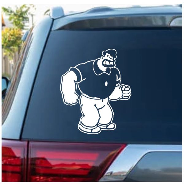 Bluto Popeye Cartoon Window Decal Sticker