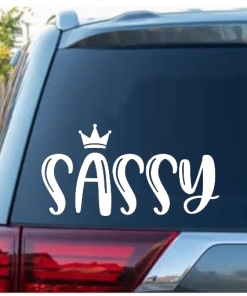 Sassy decal sticker with crown