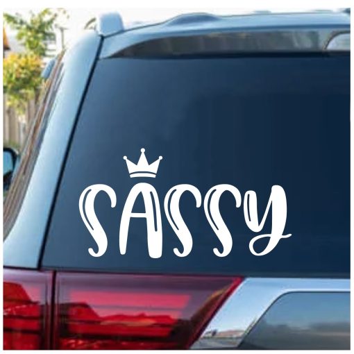 Sassy decal sticker with crown