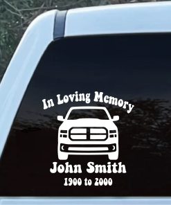 in loving memory dodge truck decal sticker1