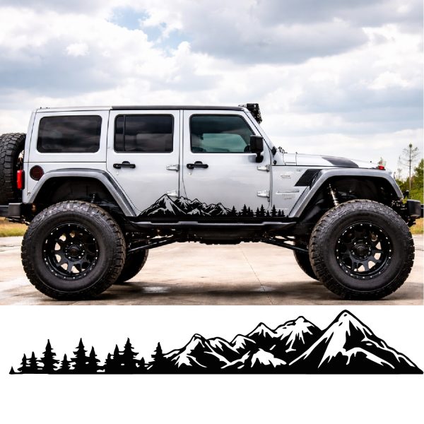 Body side graphic tree and mountains D1