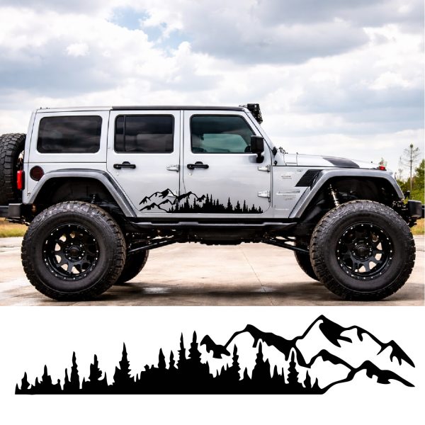 Body side graphic tree and mountains D3