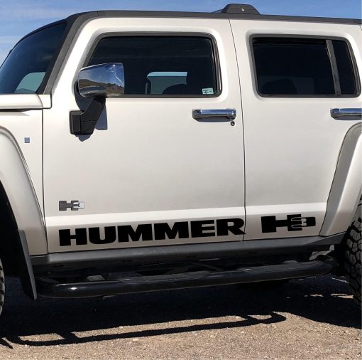 Hummer H3 Body Side Rocker Panel Stickers Set of 2