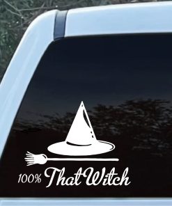 100 Percent That Witch Window Decal Sticker