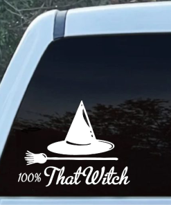 100 Percent That Witch Window Decal Sticker