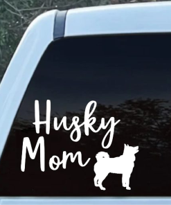 Husky Mom Dog Window Decal Sticker