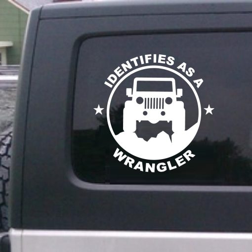 Jeep Identifies as a wrangler round decal sticker