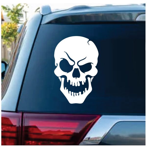 Evil Laughing Skull Decal Sticker