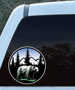 Bear Mountain tree decal sticker