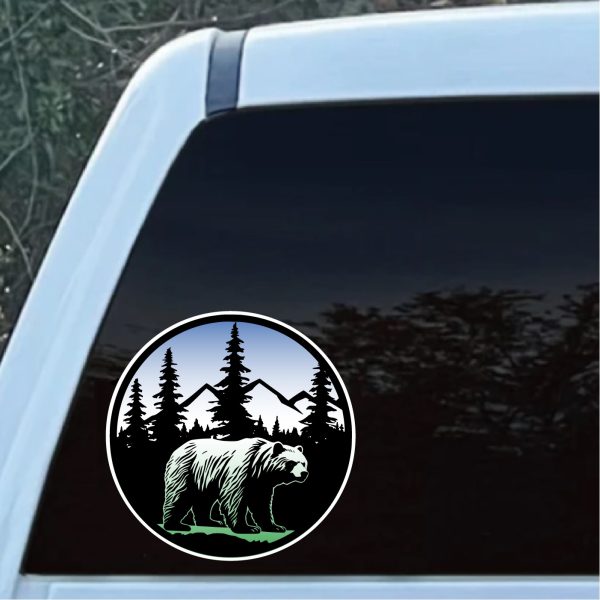 Bear Mountain tree decal sticker