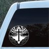 Jesus Cross Reflections Black and White Decal Sticker