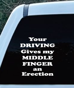 Your Driving gives me a erection Decal Sticker