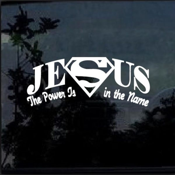 Power is in the name Super Jesus Decal Sticker