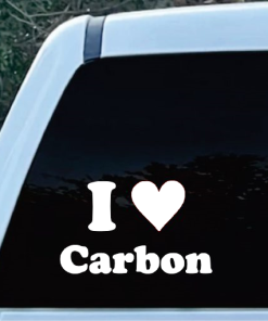 I love Carbon Truck Decal Sticker