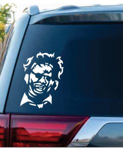 Leather face Horror Window Decal Sticker