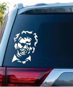 Leather face Horror Window Decal Sticker