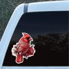 cardinal red bird decal sticker