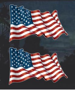Waiving Flag Decal Sticker Promotional