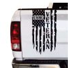 USMC Marine Veteran Weathered Flag Tailgate Decal Sticker