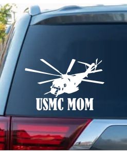 USMC Mom Helicopter Window Decal Sticker