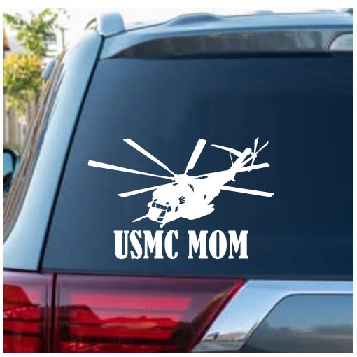 USMC Mom Helicopter Window Decal Sticker