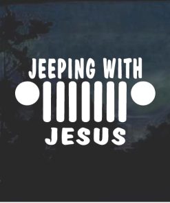 Jeeping with Jesus Decal Sticker