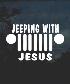 Jeeping with Jesus Jeep Decal Sticker
