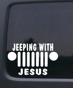 Jeeping with Jesus Jeep Decal Sticker