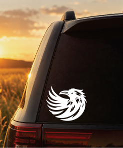 Raven bird round decal sticker