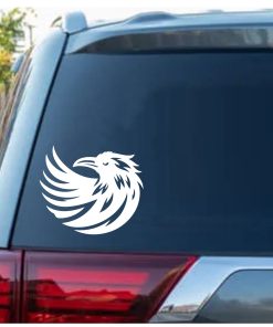 Raven bird round decal sticker