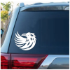 Raven bird round decal sticker