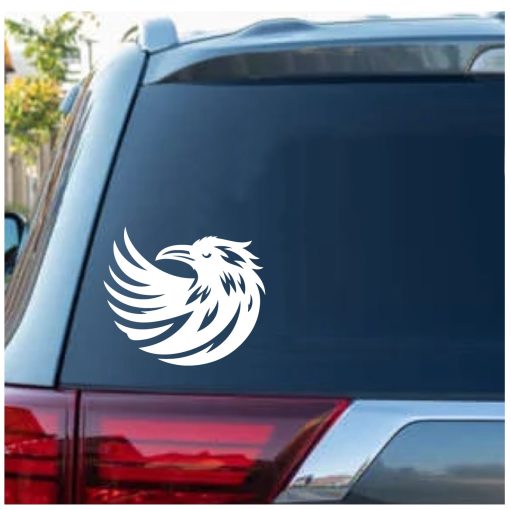 Raven bird round decal sticker