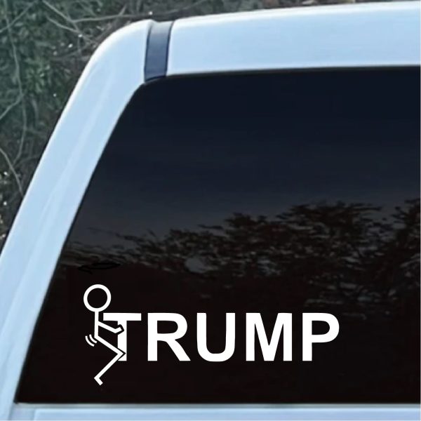 F Trump Fuck it Stickman Decal Sticker