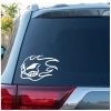 Flaming skull decal