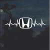 Love Honda Heartbeat Decal Sticker