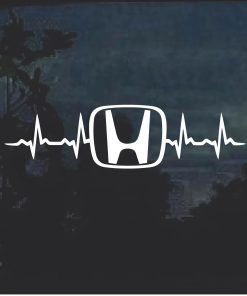 Love Honda Heartbeat Decal Sticker