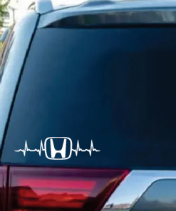 Love Honda Heartbeat Decal Sticker