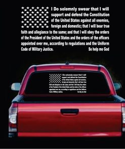 Oath of enlisted Rear Window Decal Sticker II